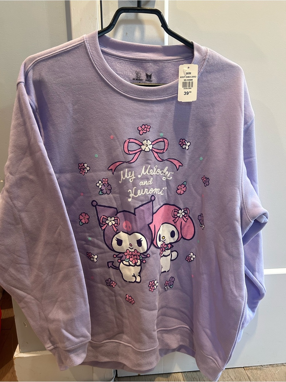 Bluenotes Lavender My Melody & Kuromi Graphic Crewneck Sweatshirt & Pants